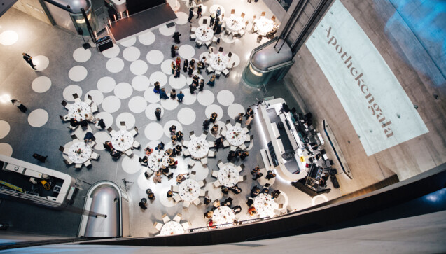 Das Foyer des Museums war der Ort des Geschehens.&nbsp;