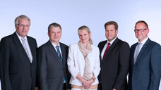Das neue MVDA-Präsidium: Klaus Lieske, Dr. Holger
Wicht, Gabriela
Hame-Fischer,  Dr. Sven Simons und Dirk Vongehr (v.l.). ( r / Foto: MVDA)