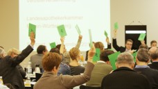 Einstimmig beschloss die Vertreterversammlung der
Landesapothekerkammer Baden-Württemberg eine Resolution, mit der sie fordert,
den Versand mit verschreibungspflichtigen Arzneimitteln zu verbieten. (Foto: S. Moebius, LAK Baden-Württemberg)
