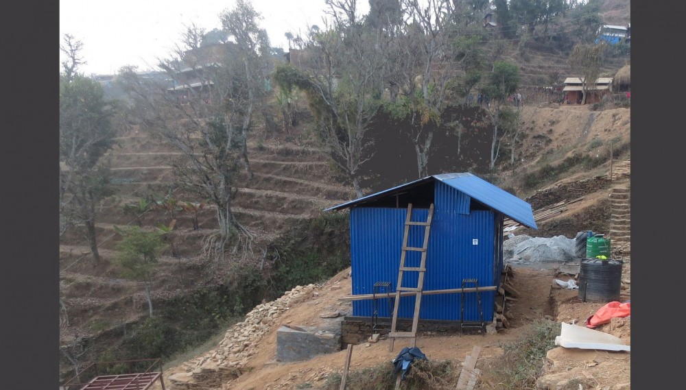 Baustelle in Borlang, Gorkha.