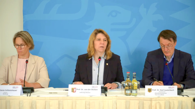 Am Abschluss der Gesundheitsministerkonferenz wurden die zahlreichen Beschlüsse der Öffentlichkeit vorgestellt. (Foto: screenshot Youtube)