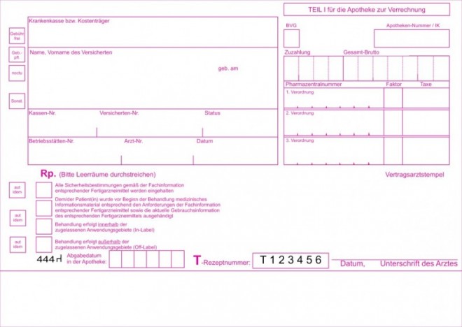 T-Rezept für Lenalidomid und Thalidomid