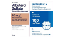 Bei Albuterol Sulfate Inhalation Aerosol handelt es sich um ein Dosieraerosol, das im Wesentlichen mit Salbuhexal® N Dosieraerosol identisch ist und derzeit in Deutschland wegen eines Lieferengpasses abgegeben werden darf. (Foto: Screenshot aus Informationsschreiben Sandoz/Hexal)